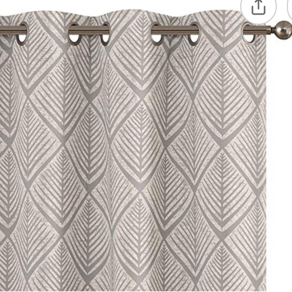 2 panels / 84 in length Gray Art Deco Curtains Modern Geometric Design